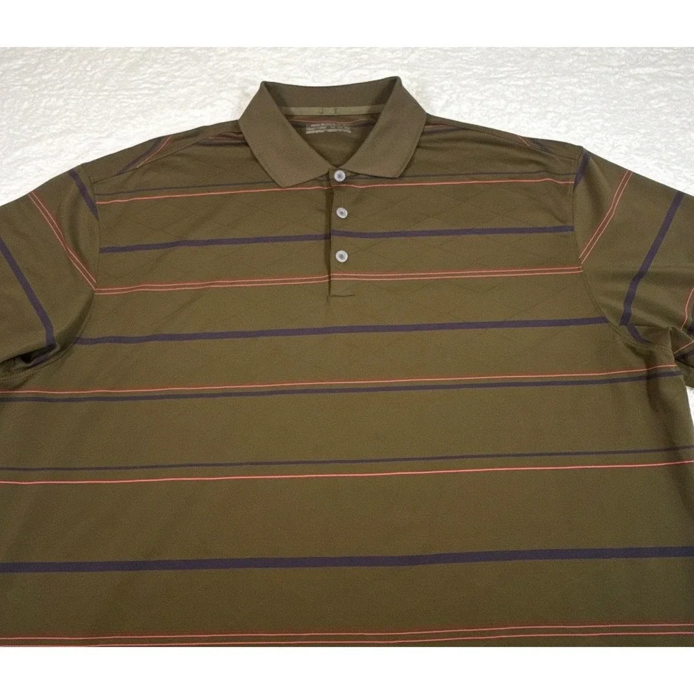 Nike Golf Dri-FIT Mens XXL Texas Star Golf Course Dark Olive Green Polo Shirt